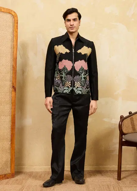 Nextgen Jacket by Shubhvastra Velvet Online Mens Jacket With Pant Wholesale